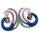 Awesome Earring !! Peacock Style Gemstone Silver Earring